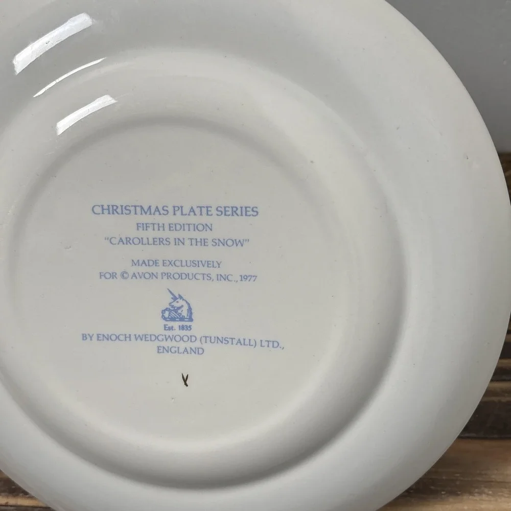 VTG Avon Christmas Plate 1977 